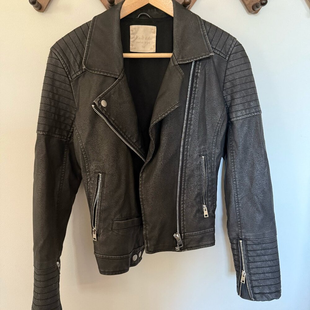 Altar'd State Leather-style Moto Jacket